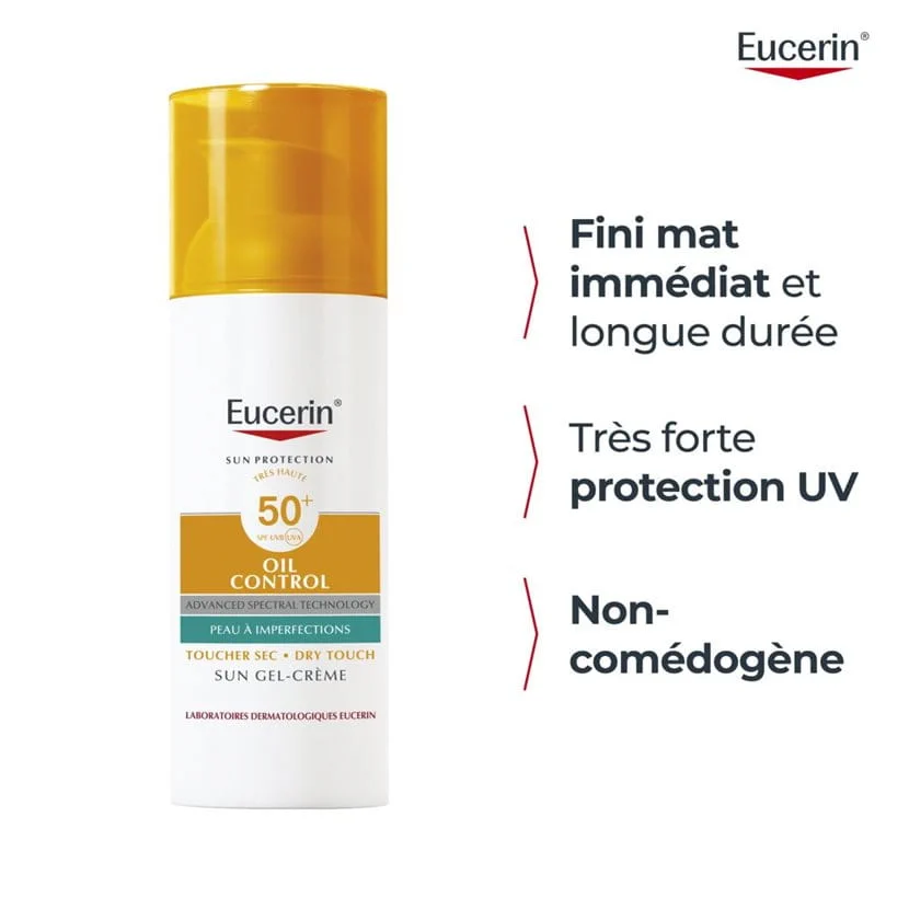 EUCERIN Sun Oil Control Gel-Crème SPF50+ Toucher Sec – Image 3