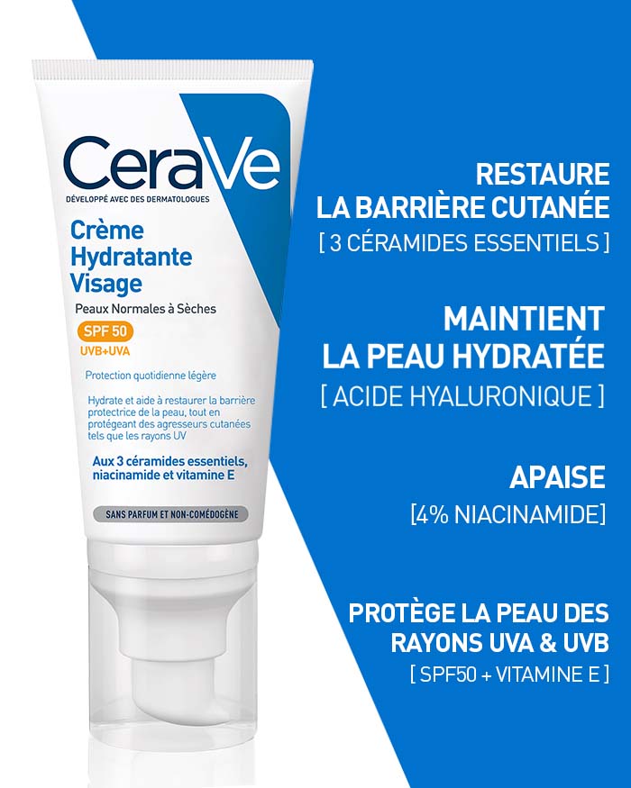 CeraVe Crème Hydratante Visage SPF50 – Image 3