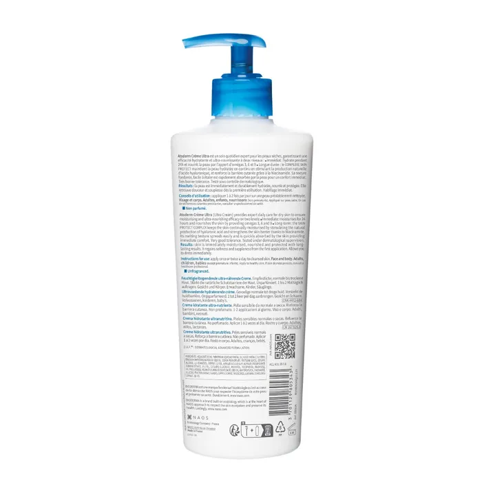 Bioderma Atoderm Crème Ultra — Soin Ultra-Nourrissant Visage et Corps 500ml – Image 2