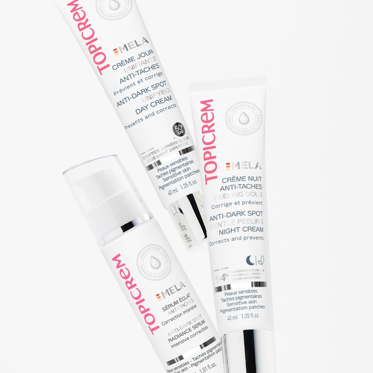 Topicrem MELA Crème Nuit Anti-Taches Peeling Doux - actifs et texture