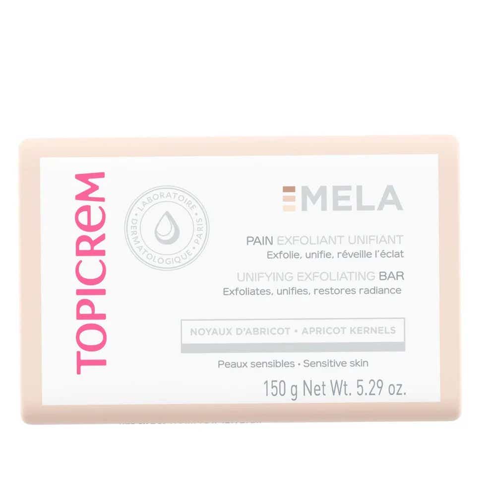 Topicrem MELA Savon Pain Exfoliant Unifiant 150g - packaging boîte