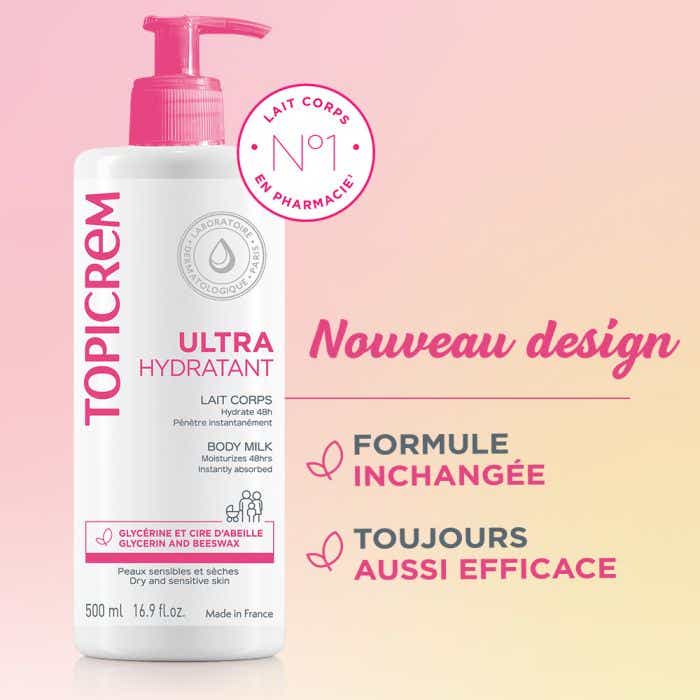 Topicrem UH Lait Corps Ultra-Hydratant - nouveau design