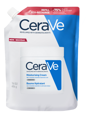 CeraVe Baume Hydratant Éco-Recharge 454g pour peaux sèches à très sèches, visage et corps